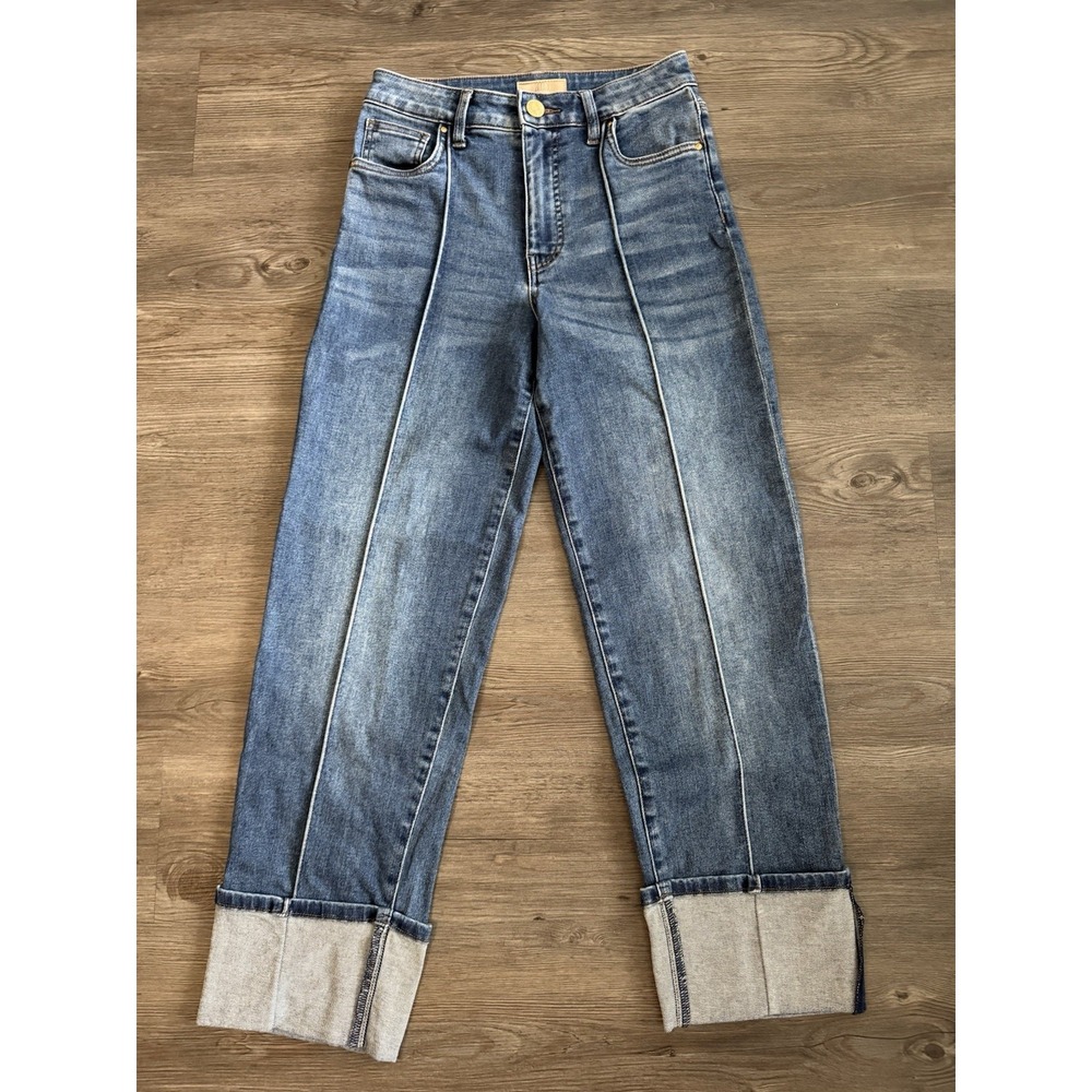 KUT from the Kloth Fay Fab Ab Straight Leg Jeans Women's Size 0 Blue Cuffed